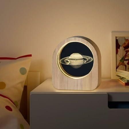 Solar System Crystal Sphere – 3D Planet Desktop Decor