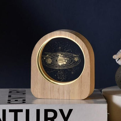 Solar System Crystal Sphere – 3D Planet Desktop Decor